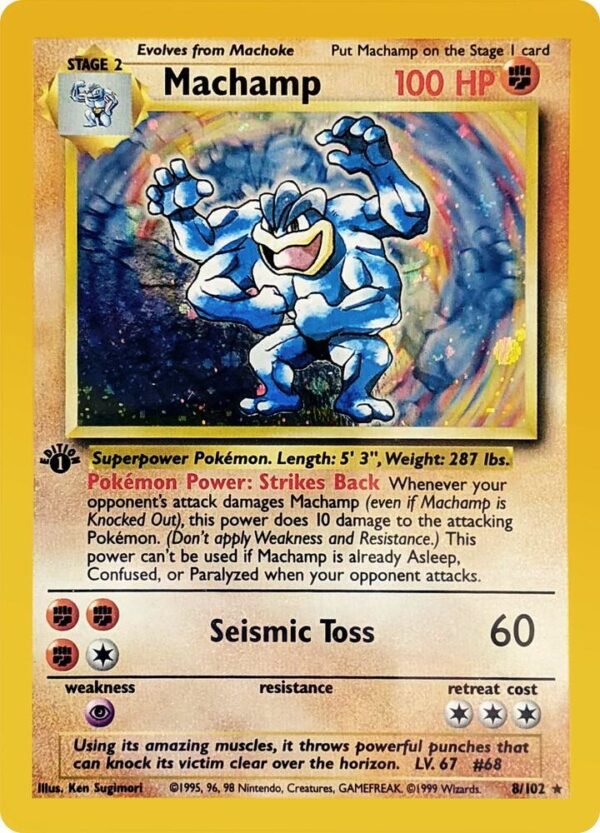 Machamp 8/102 008/102 1st Edition Holofoil Deck Exclusives Machamp 8/102 008/102 1st Edition Holofoil Deck Exclusives