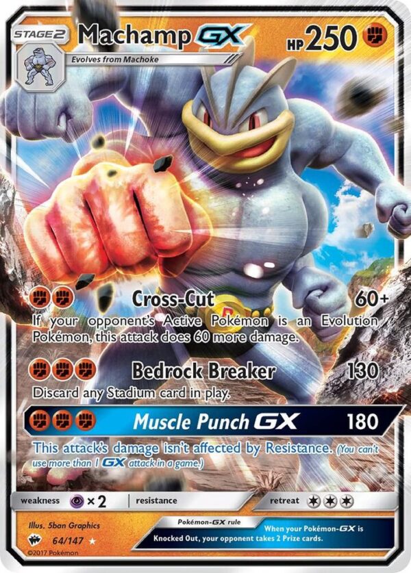 Machamp GX 64/147 Holofoil SM – Burning Shadows Machamp GX 64/147 Holofoil SM – Burning Shadows