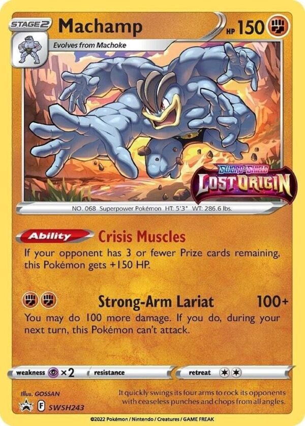 Machamp SWSH243 (Prerelease) Holofoil SWSH: Sword & Shield Promo Cards Machamp SWSH243 (Prerelease) Holofoil SWSH: Sword & Shield Promo Cards