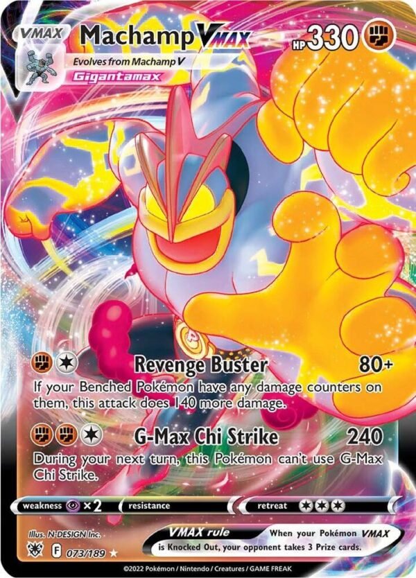 Machamp VMAX 073/189 Holofoil SWSH10: Astral Radiance Machamp VMAX 073/189 Holofoil SWSH10: Astral Radiance