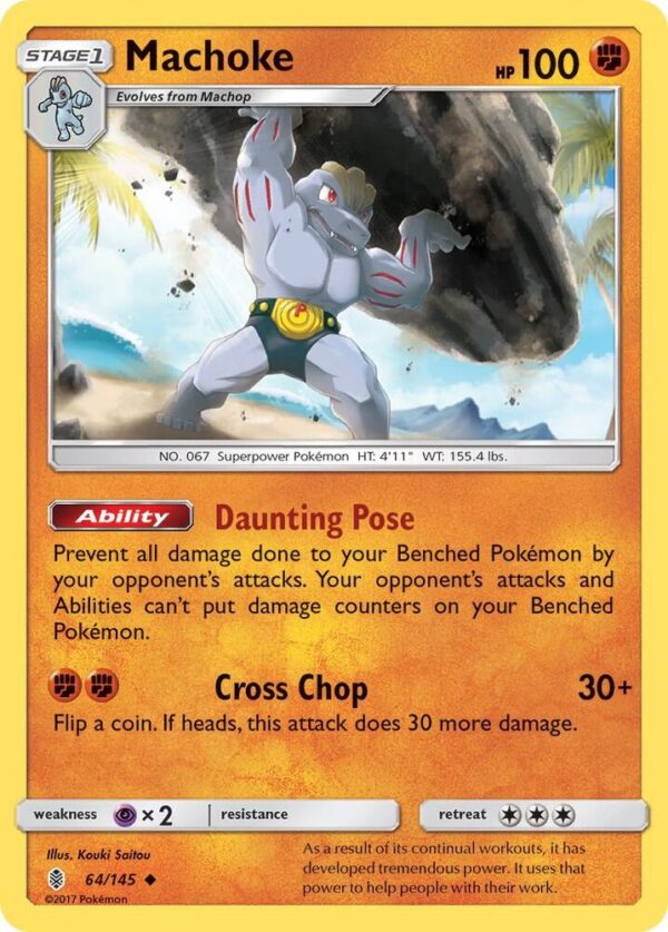 Machoke 64/145 Reverse Holofoil SM – Guardians Rising
