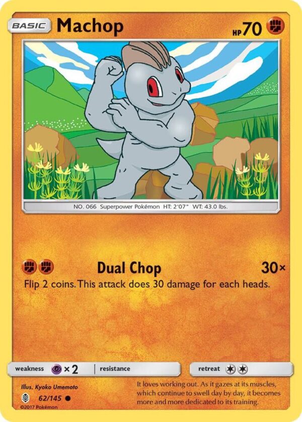 Machop (62) 62/145 Reverse Holofoil SM – Guardians Rising