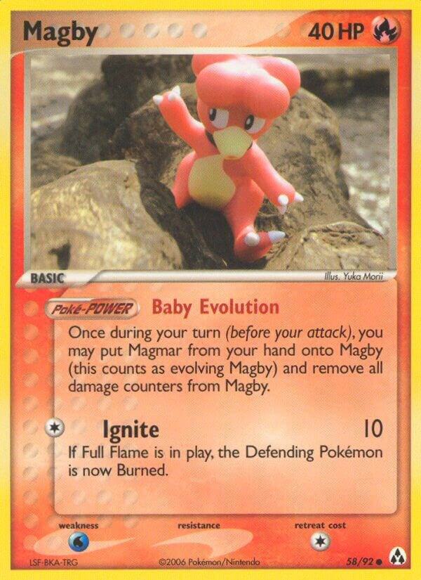 Magby 58/92 Reverse Holofoil Legend Maker