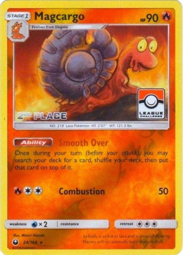 Magcargo 24/168 (League Challenge) [2nd Place] 024/168 Reverse Holofoil League & Championship Cards