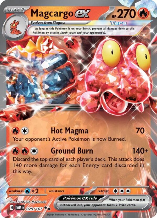 Magcargo ex 029/167 Holofoil SV06: Twilight Masquerade