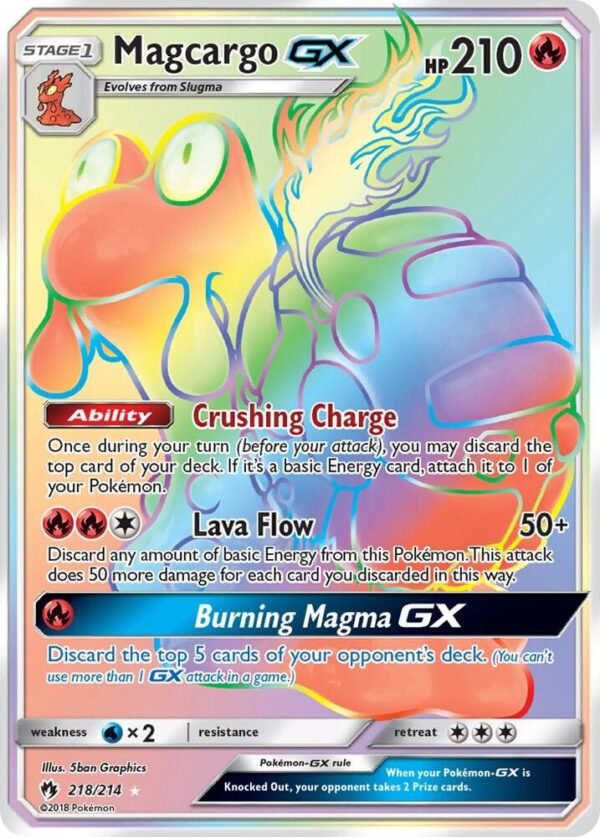 Magcargo GX (Secret) 218/214 Holofoil SM – Lost Thunder Magcargo GX (Secret) 218/214 Holofoil SM – Lost Thunder