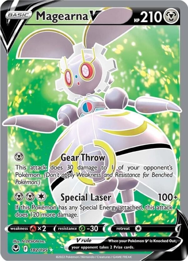 Magearna V (Full Art) 182/195 Holofoil SWSH12: Silver Tempest Magearna V (Full Art) 182/195 Holofoil SWSH12: Silver Tempest