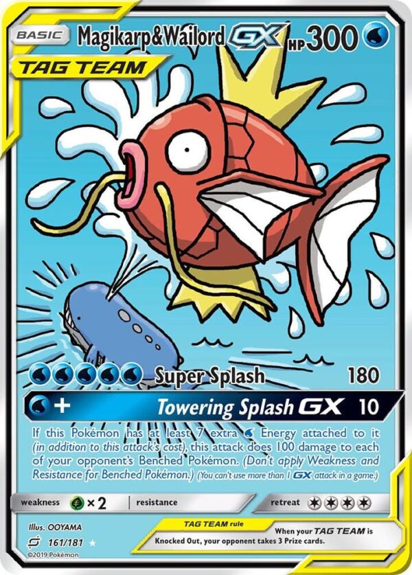 Magikarp & Wailord GX (Alternate Full Art) 161/181 Holofoil SM – Team Up Magikarp & Wailord GX (Alternate Full Art) 161/181 Holofoil SM – Team Up