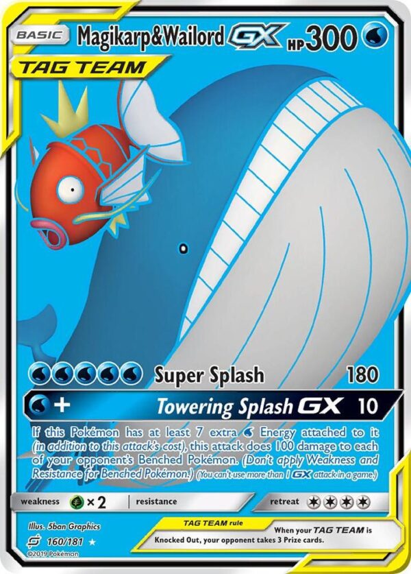 Magikarp & Wailord GX (Full Art) 160/181 Holofoil SM – Team Up