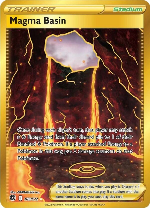 Magma Basin (Secret) 185/172 Holofoil SWSH09: Brilliant Stars Magma Basin (Secret) 185/172 Holofoil SWSH09: Brilliant Stars