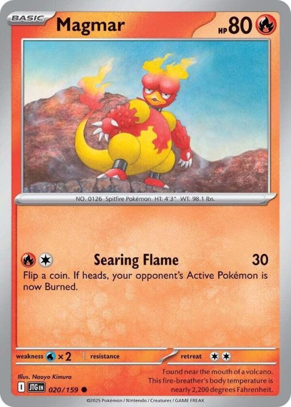 Magmar 020/159 Reverse Holofoil SV09: Journey Together Magmar 020/159 Reverse Holofoil SV09: Journey Together