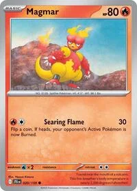 Magmar | 020/159 | Reverse Holofoil | SV09: Journey Together Magmar | 020/159 | Reverse Holofoil | SV09: Journey Together