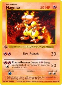 Magmar | 036/102 | Unlimited | Base Set (Shadowless)