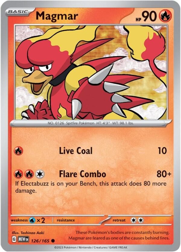 Magmar 126/165 Reverse Holofoil SV: Scarlet & Violet 151