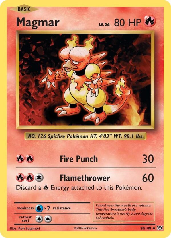 Magmar 20/108 Normal XY – Evolutions