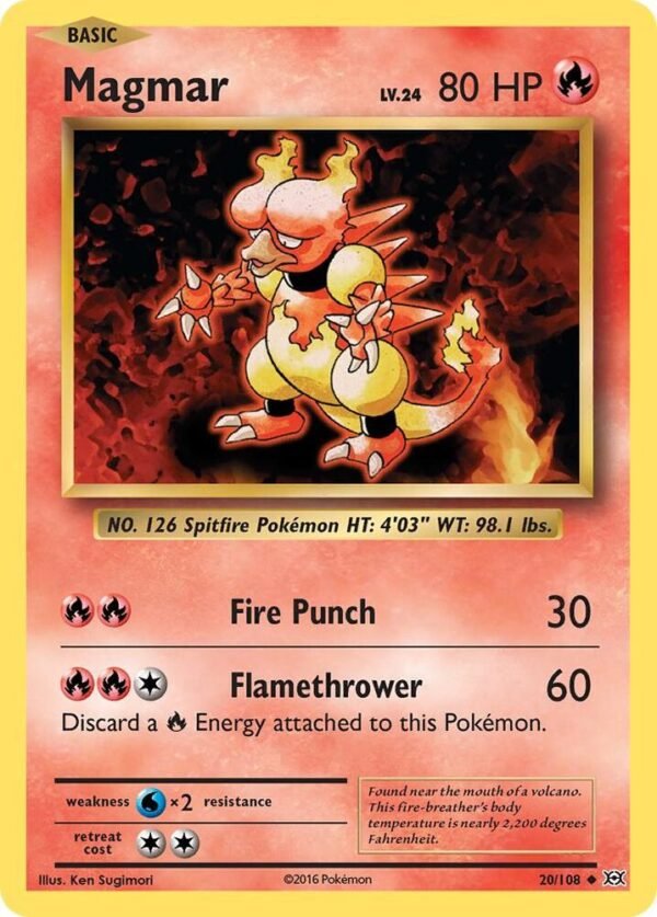 Magmar 20/108 Reverse Holofoil XY – Evolutions