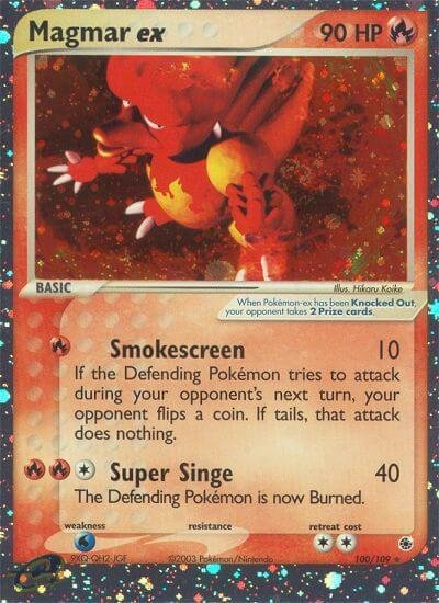 Magmar ex 100/109 Holofoil Ruby and Sapphire
