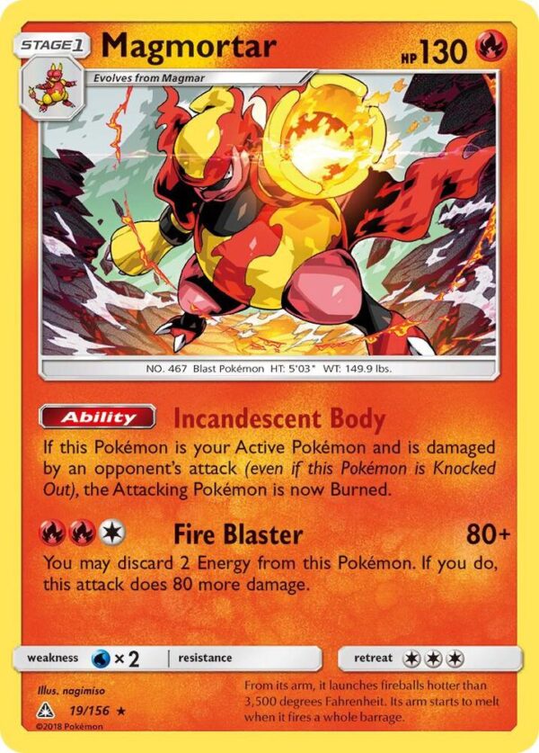 Magmortar 19/156 Reverse Holofoil SM – Ultra Prism