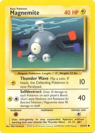 Magnemite 053/102 Normal Base Set Magnemite 053/102 Normal Base Set