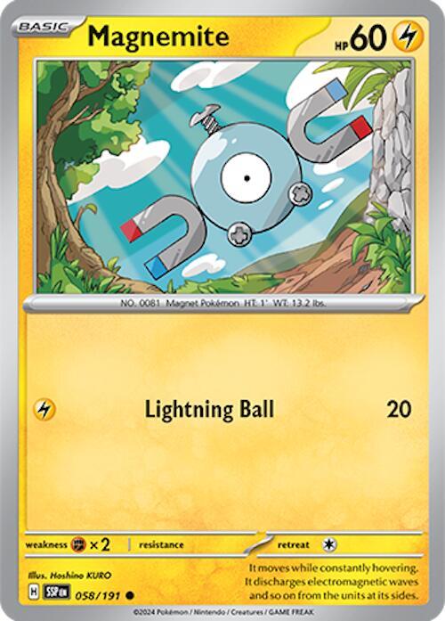 Magnemite 058/191 Normal SV08: Surging Sparks Magnemite 058/191 Normal SV08: Surging Sparks