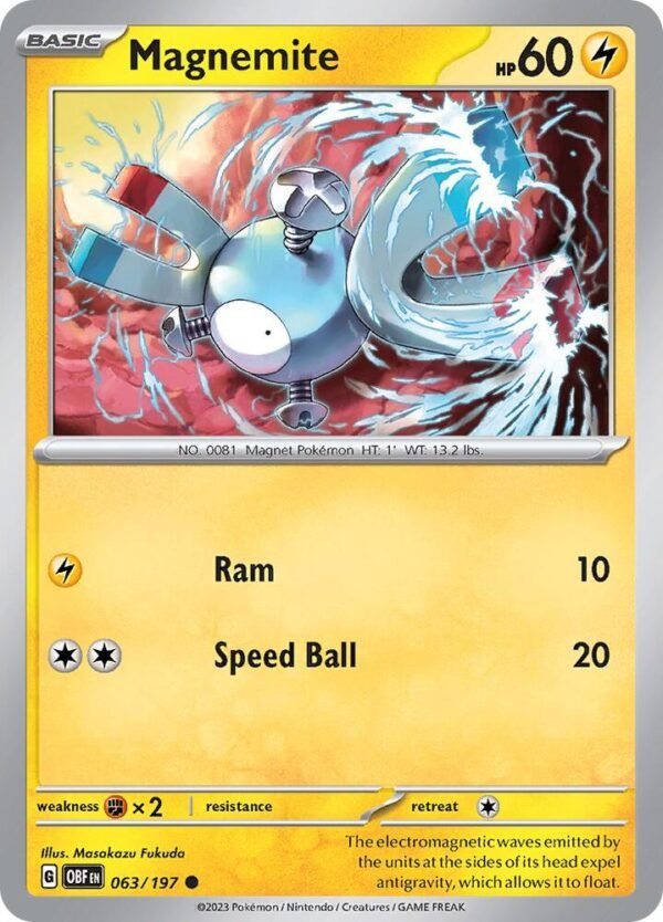 Magnemite 063/197 Normal SV03: Obsidian Flames Magnemite 063/197 Normal SV03: Obsidian Flames
