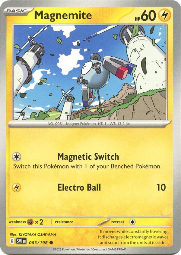 Magnemite 063/198 Normal SV01: Scarlet & Violet Base Set Magnemite 063/198 Normal SV01: Scarlet & Violet Base Set