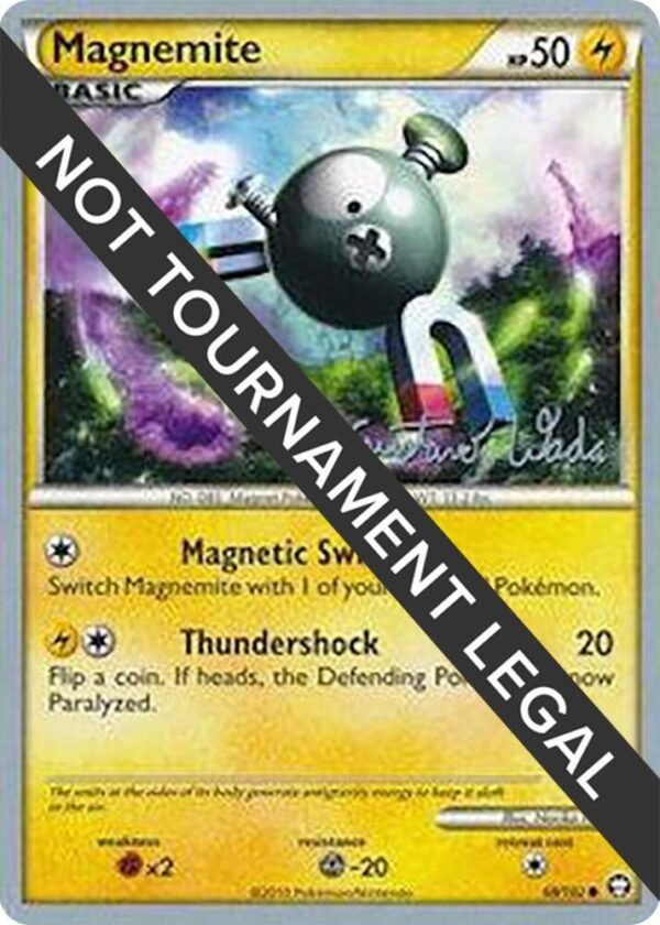 Magnemite 2011 (Gustavo Wada) 68/102 Normal World Championship Decks Magnemite 2011 (Gustavo Wada) 68/102 Normal World Championship Decks