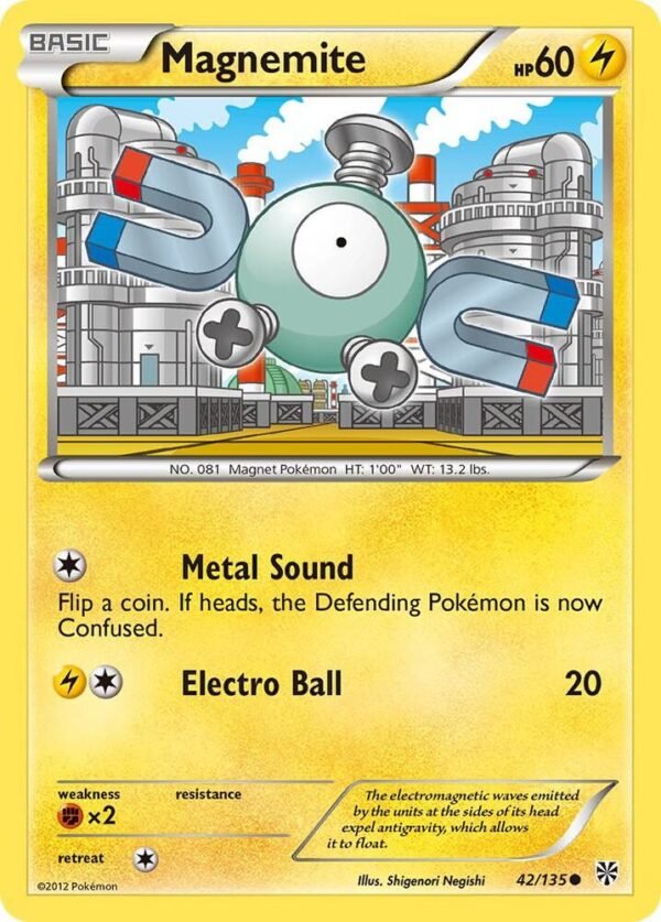 Magnemite (42) 42/135 Reverse Holofoil Plasma Storm Magnemite (42) 42/135 Reverse Holofoil Plasma Storm
