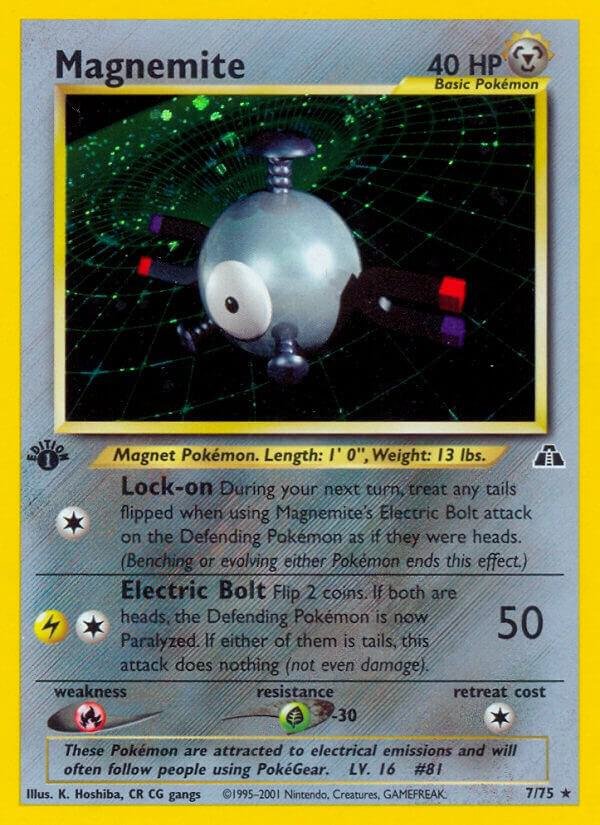 Magnemite (7) 07/75 Unlimited Holofoil Neo Discovery