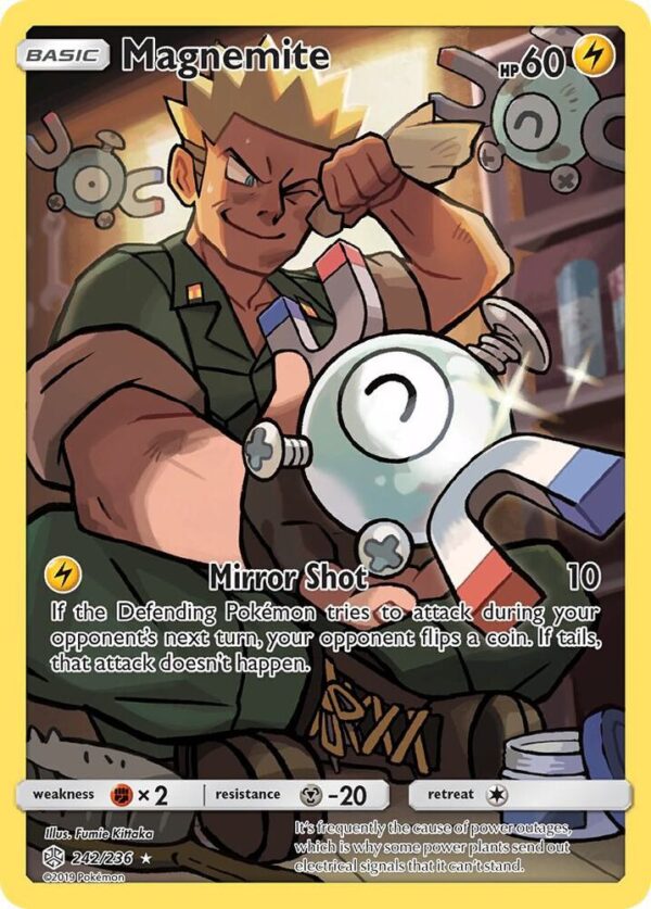 Magnemite (Secret) 242/236 Holofoil SM – Cosmic Eclipse