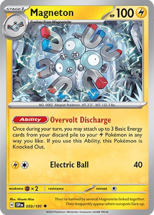 Magneton 059/191 Reverse Holofoil SV08: Surging Sparks Magneton 059/191 Reverse Holofoil SV08: Surging Sparks
