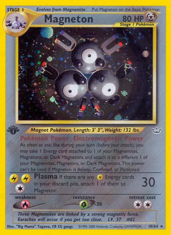 Magneton 10/64 1st Edition Holofoil Neo Revelation