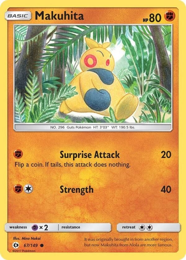 Makuhita 67/149 Normal SM Base Set Makuhita 67/149 Normal SM Base Set