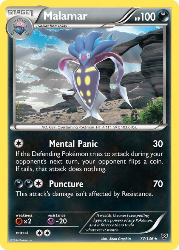 Malamar (77) 77/146 Reverse Holofoil XY Base Set Malamar (77) 77/146 Reverse Holofoil XY Base Set