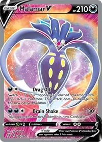 Malamar V (Full Art) | 186/192 | Holofoil | SWSH02: Rebel Clash