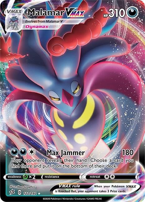 Malamar VMAX 122/192 Holofoil SWSH02: Rebel Clash