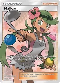 Mallow (Full Art) | 145/145 | Holofoil | SM - Guardians Rising Mallow (Full Art) | 145/145 | Holofoil | SM - Guardians Rising