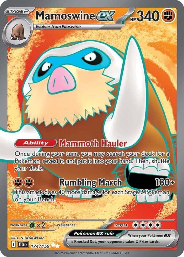 Mamoswine ex 174/159 Holofoil SV09: Journey Together Mamoswine ex 174/159 Holofoil SV09: Journey Together