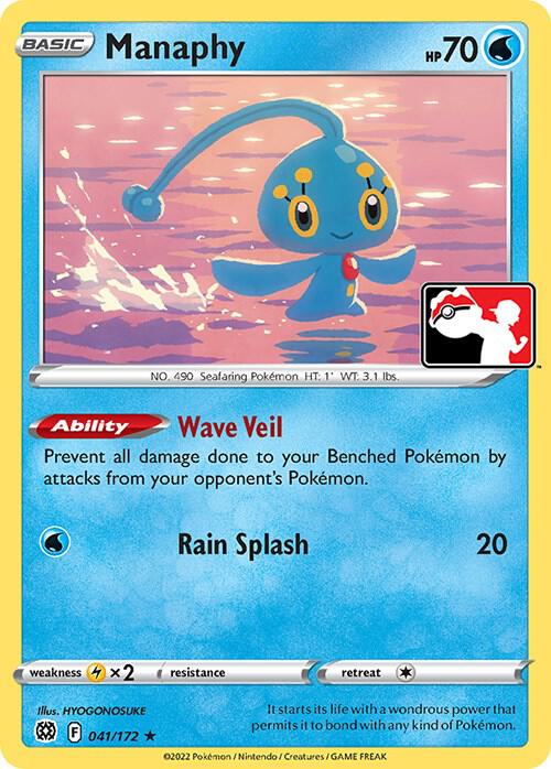 Manaphy 041/172 Holofoil Prize Pack Series Cards
