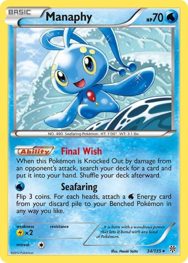 Manaphy 34/135 Holofoil Plasma Storm