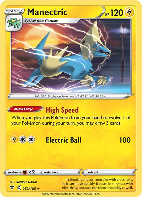 Manectric 052/185 Reverse Holofoil SWSH04: Vivid Voltage
