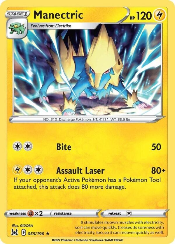 Manectric 055/196 Reverse Holofoil SWSH11: Lost Origin