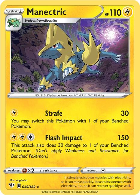 Manectric 059/189 Normal SWSH03: Darkness Ablaze Manectric 059/189 Normal SWSH03: Darkness Ablaze