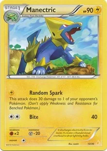 Manectric (13) | 13/30 | Normal | XY Trainer Kit: Pikachu Libre & Suicune