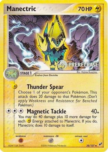 Manectric 38/107 (Prerelease) Normal Nintendo Promos Manectric 38/107 (Prerelease) Normal Nintendo Promos