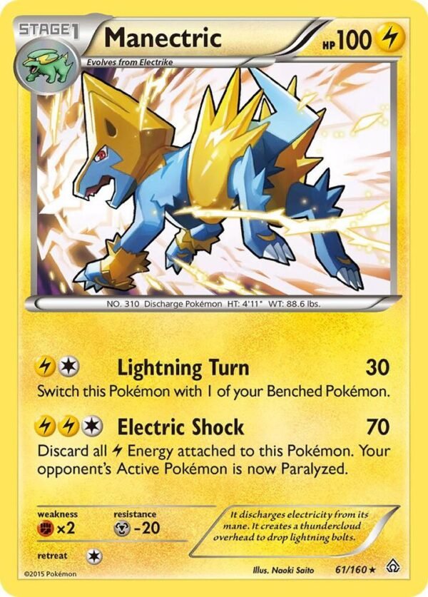 Manectric 61/160 Holofoil XY – Primal Clash Manectric 61/160 Holofoil XY – Primal Clash
