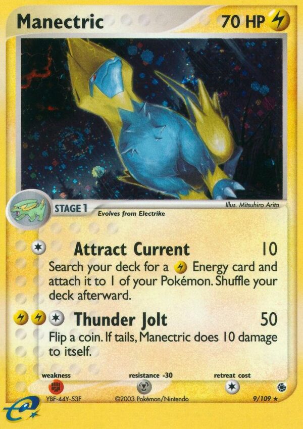 Manectric 9/109 Reverse Holofoil Ruby and Sapphire Manectric 9/109 Reverse Holofoil Ruby and Sapphire