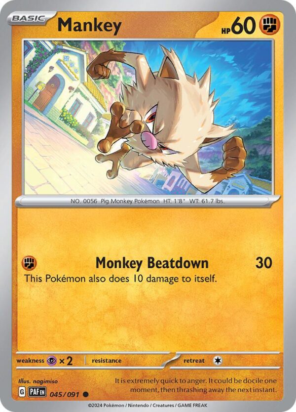 Mankey 045/091 Normal SV: Paldean Fates