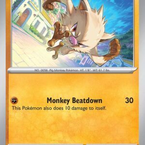 Mankey 045/091 Reverse Holofoil SV: Paldean Fates