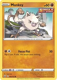 Mankey | 066/163 | Reverse Holofoil | SWSH05: Battle Styles